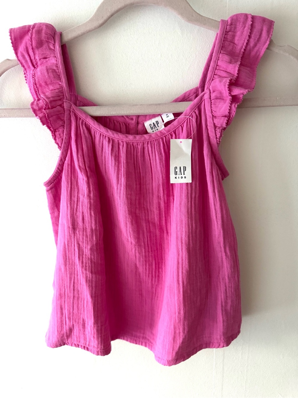 GAP Kids Hot Pink Ruffle Strap Tank